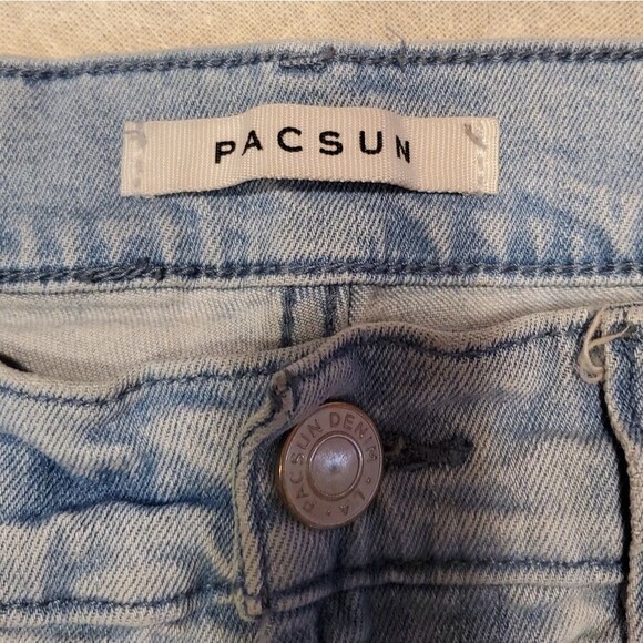 PacSun Stacked Skinny Ripped Distressed Faded Denim Jeans Size 30x30 - Picture 10 of 12